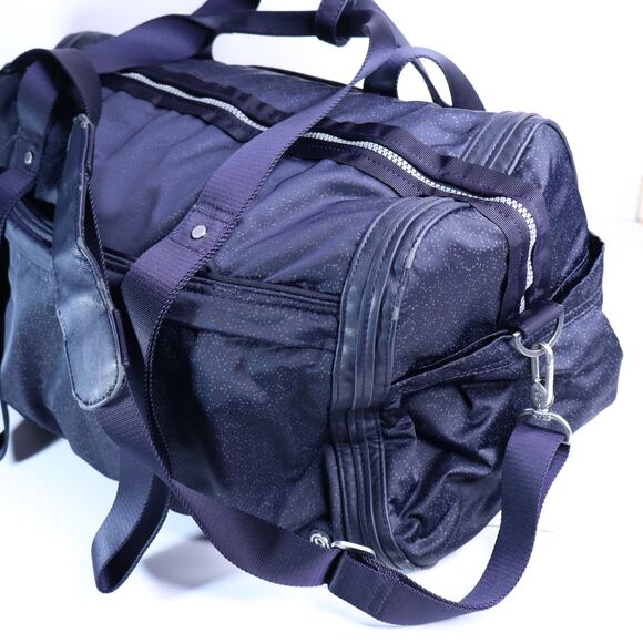 LULULEMON Urban Warrior Duffel Bag Star Pixel Naval Blue Multi Gym Yoga Travel - Picture 3 of 10